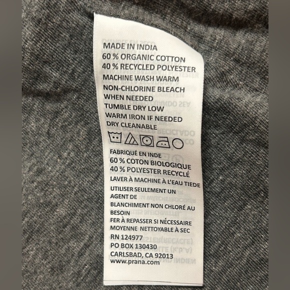 Prana Finnegan Top Shirt Womens Small Gray Shacket Snap Button Jacket Flannel - Picture 3 of 8